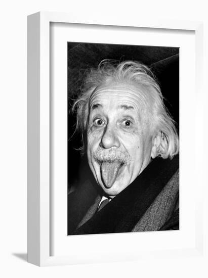 Einstein, Tongue-null-Framed Art Print