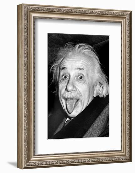 Einstein, Tongue-null-Framed Art Print