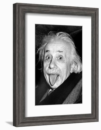 Einstein, Tongue-null-Framed Art Print