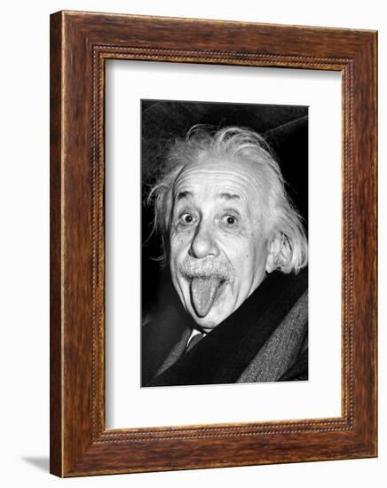 Einstein, Tongue-null-Framed Art Print