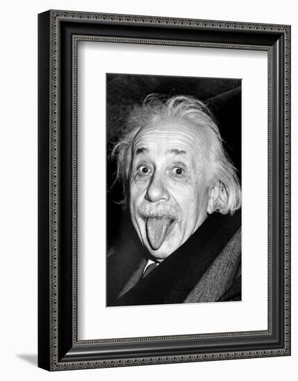 Einstein, Tongue-null-Framed Art Print