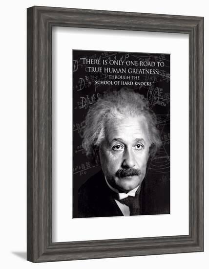 Einstein - True Human Greatness-null-Framed Art Print