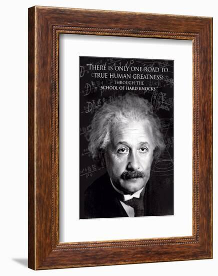 Einstein - True Human Greatness-null-Framed Art Print