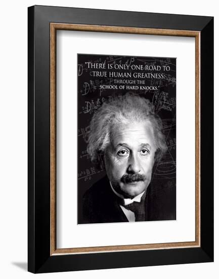 Einstein - True Human Greatness-null-Framed Art Print