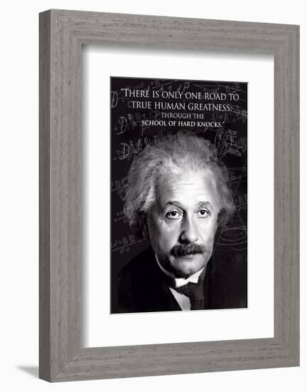 Einstein - True Human Greatness-null-Framed Art Print