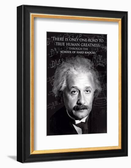 Einstein - True Human Greatness-null-Framed Art Print