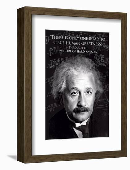 Einstein - True Human Greatness-null-Framed Art Print