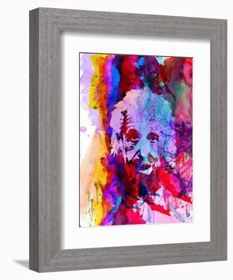 Einstein Watercolor-Anna Malkin-Framed Premium Giclee Print