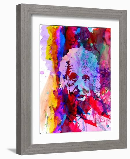 Einstein Watercolor-Anna Malkin-Framed Art Print