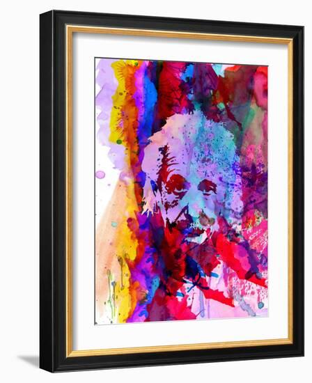 Einstein Watercolor-Anna Malkin-Framed Art Print