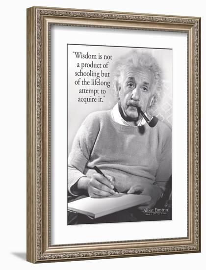 Einstein - Wisdom-null-Framed Art Print