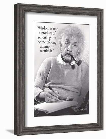 Einstein - Wisdom-null-Framed Art Print