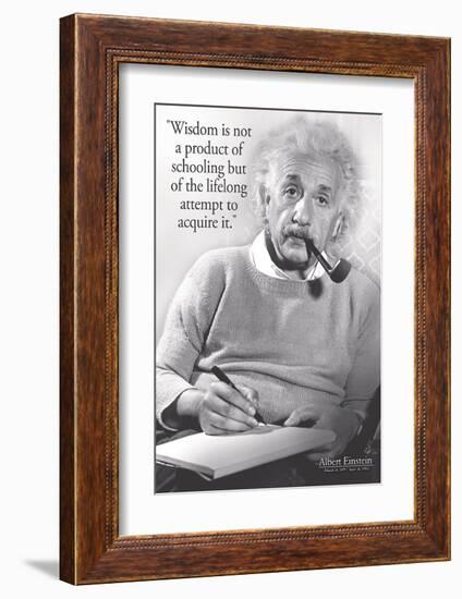 Einstein - Wisdom-null-Framed Art Print