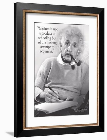 Einstein - Wisdom-null-Framed Art Print