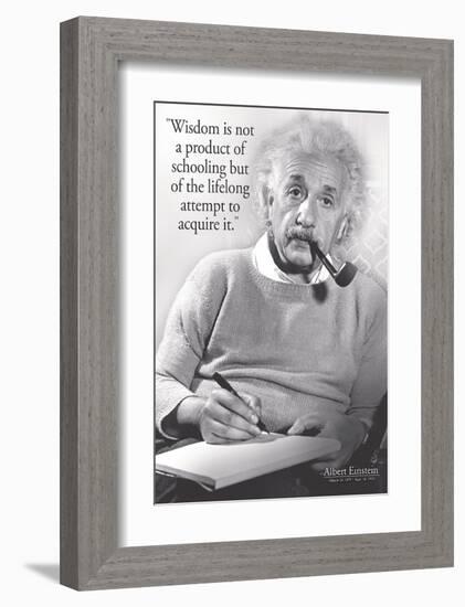 Einstein - Wisdom-null-Framed Art Print