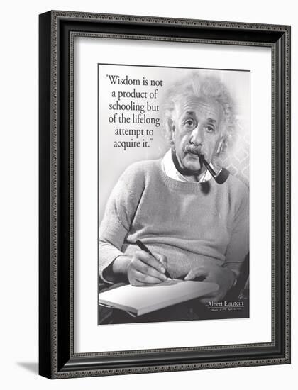 Einstein - Wisdom-null-Framed Art Print