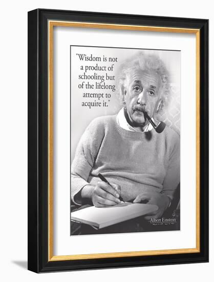 Einstein - Wisdom-null-Framed Art Print