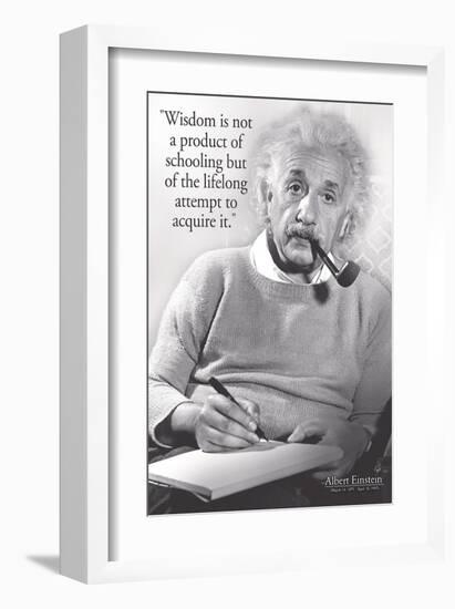 Einstein - Wisdom-null-Framed Art Print