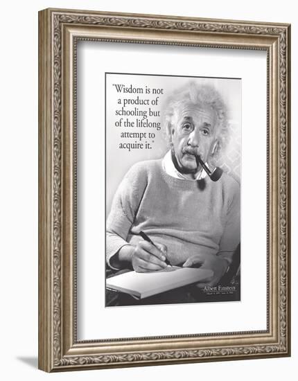 Einstein - Wisdom-null-Framed Art Print