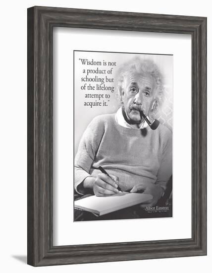 Einstein - Wisdom-null-Framed Art Print