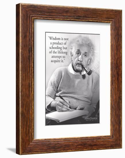 Einstein - Wisdom-null-Framed Art Print