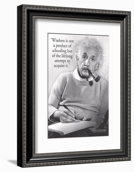 Einstein - Wisdom-null-Framed Art Print