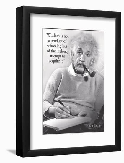 Einstein - Wisdom-null-Framed Art Print