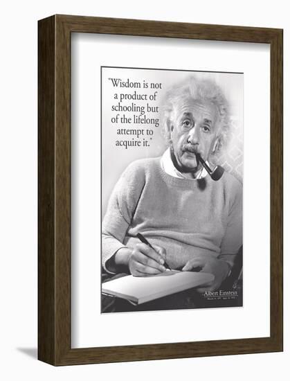 Einstein - Wisdom-null-Framed Art Print