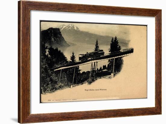 Eisenbahnen, Schweiz, Rigi Bahn, Pilatus, Bergbahn-null-Framed Giclee Print