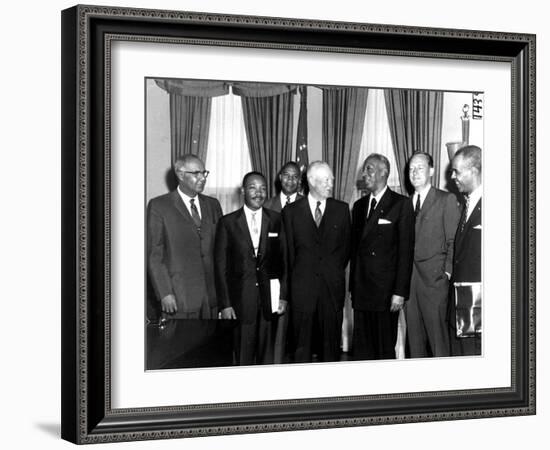 Eisenhower Civil Rights Leaders-Associated Press-Framed Photographic Print