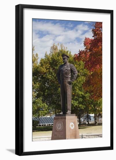 Eisenhower Statue, Abilene, Kansas, USA-Walter Bibikow-Framed Photographic Print