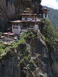 Taktshang Goemba (Tigers Nest Monastery) with Prayer Flags and Cliff, Paro Valley, Bhutan, Asia-Eitan Simanor-Photographic Print