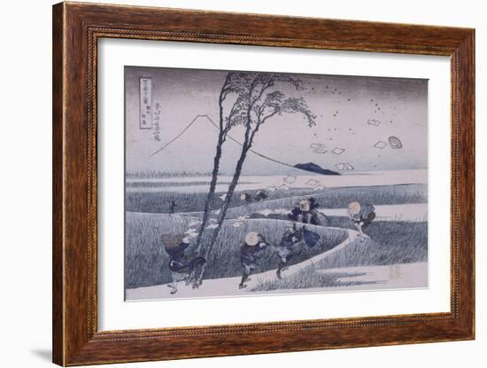 Ejiri dans la province de Suruga-Katsushika Hokusai-Framed Giclee Print