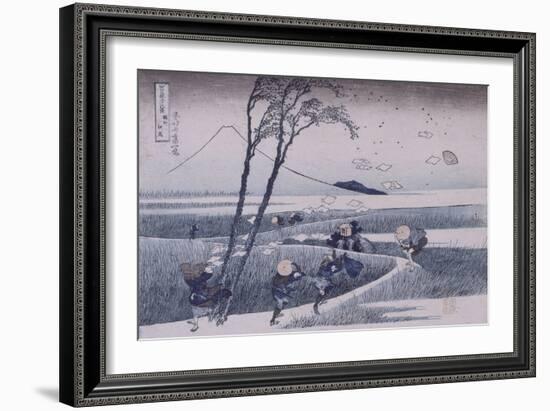 Ejiri dans la province de Suruga-Katsushika Hokusai-Framed Giclee Print