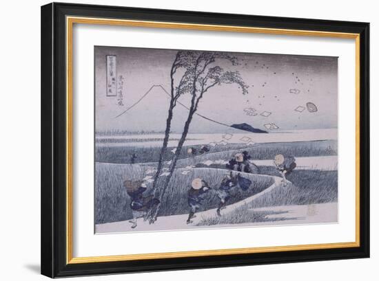 Ejiri dans la province de Suruga-Katsushika Hokusai-Framed Giclee Print