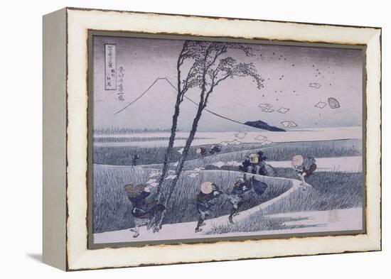 Ejiri dans la province de Suruga-Katsushika Hokusai-Framed Premier Image Canvas