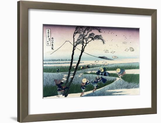 Ejiri in Suruga Province-Katsushika Hokusai-Framed Art Print