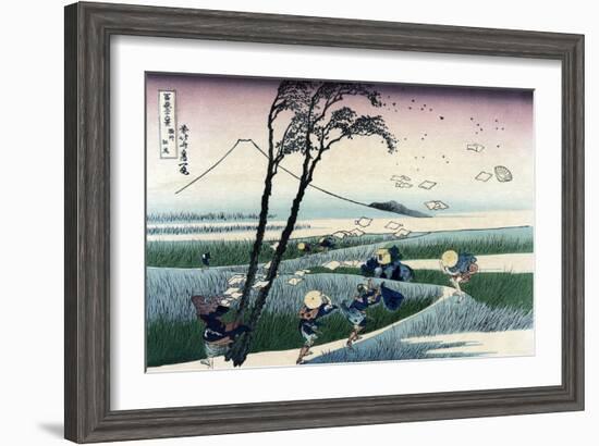 Ejiri in Suruga Province-Katsushika Hokusai-Framed Art Print