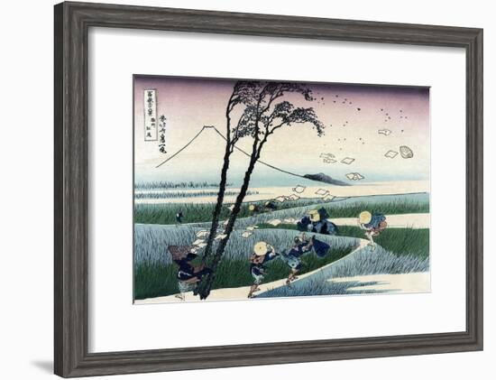 Ejiri in Suruga Province-Katsushika Hokusai-Framed Art Print