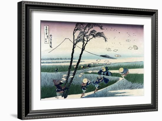 Ejiri in Suruga Province-Katsushika Hokusai-Framed Art Print