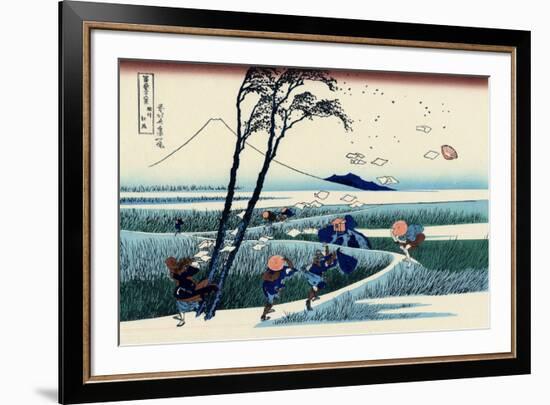 Ejiri in the Suruga Province, c.1830-Katsushika Hokusai-Framed Giclee Print