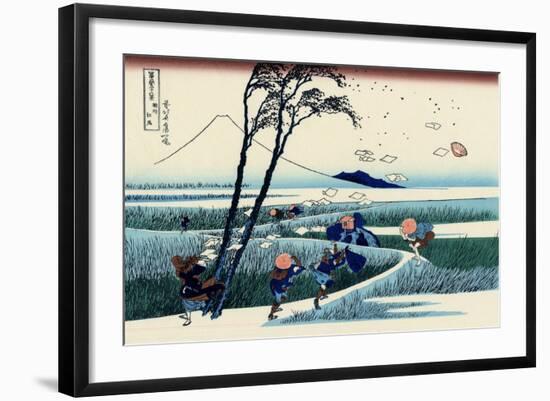 Ejiri in the Suruga Province, c.1830-Katsushika Hokusai-Framed Premium Giclee Print