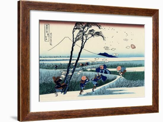 Ejiri in the Suruga Province, c.1830-Katsushika Hokusai-Framed Premium Giclee Print