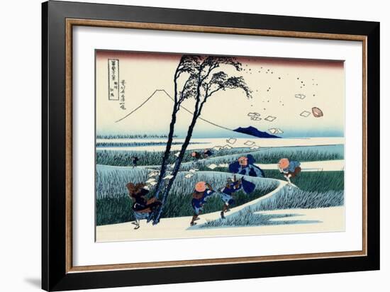 Ejiri in the Suruga Province, c.1830-Katsushika Hokusai-Framed Giclee Print