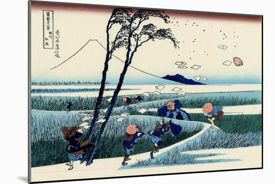 Ejiri in the Suruga Province, c.1830-Katsushika Hokusai-Mounted Giclee Print