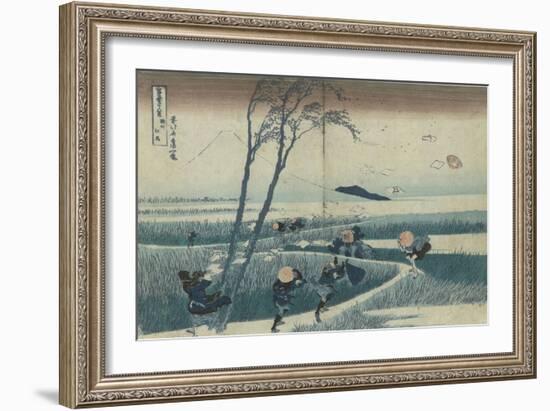 Ejiri in the Suruga Province (From the Series Thirty-Six Views of Mt Fuj), C. 1830-Katsushika Hokusai-Framed Giclee Print