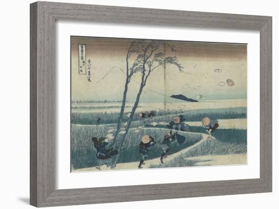 Ejiri in the Suruga Province (From the Series Thirty-Six Views of Mt Fuj), C. 1830-Katsushika Hokusai-Framed Giclee Print