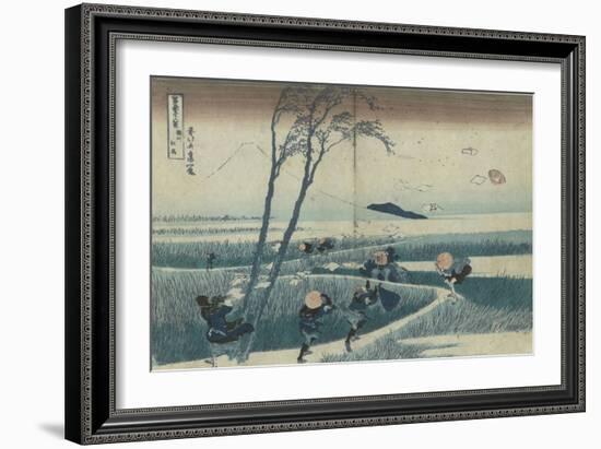 Ejiri in the Suruga Province (From the Series Thirty-Six Views of Mt Fuj), C. 1830-Katsushika Hokusai-Framed Giclee Print