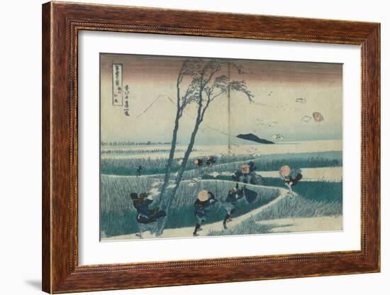 Ejiri in the Suruga Province (from the Series Thirty-Six Views of Mt Fuji)-null-Framed Giclee Print