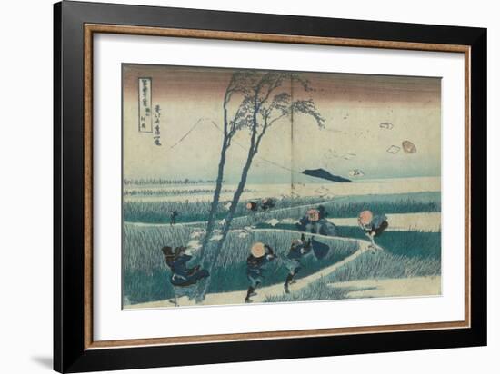 Ejiri in the Suruga Province (from the Series Thirty-Six Views of Mt Fuji)-null-Framed Giclee Print